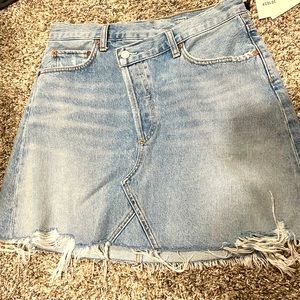 AGOLDE Criss Cross Denim Skirt